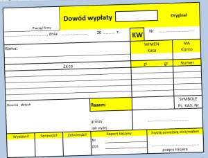 Druk KW kasa wypłaci wzór Excel