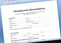 Oświadczenie zleceniobiorcy 2024 wzór