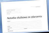 Notatka służbowa ze zdarzenia wzór