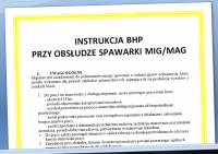 Instrukcja BHP spawarki migomat MIGMAG