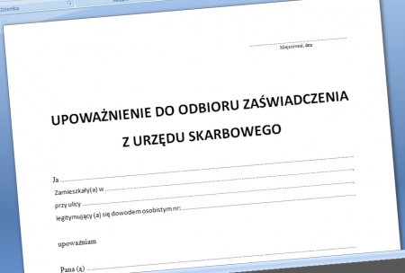 Wzór podania do urzędu skarbowego o wydanie zaświadczenia o dochodach