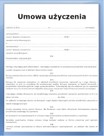 Umowa użyczenia