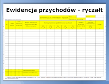 Ewidencja przychodów - ryczałt