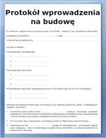 Protokół wprowadzenia na budowę