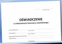 Oświadczenie o niekaralności kierowcy