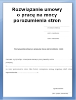 Rozwiązanie umowy o pracę za porozumienia stron