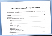 Protokół zdawczo odbiorczy samochodu