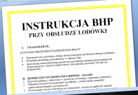 Instrukcja BHP obsługa lodówki