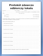 Protokół zdawczo odbiorczy lokalu