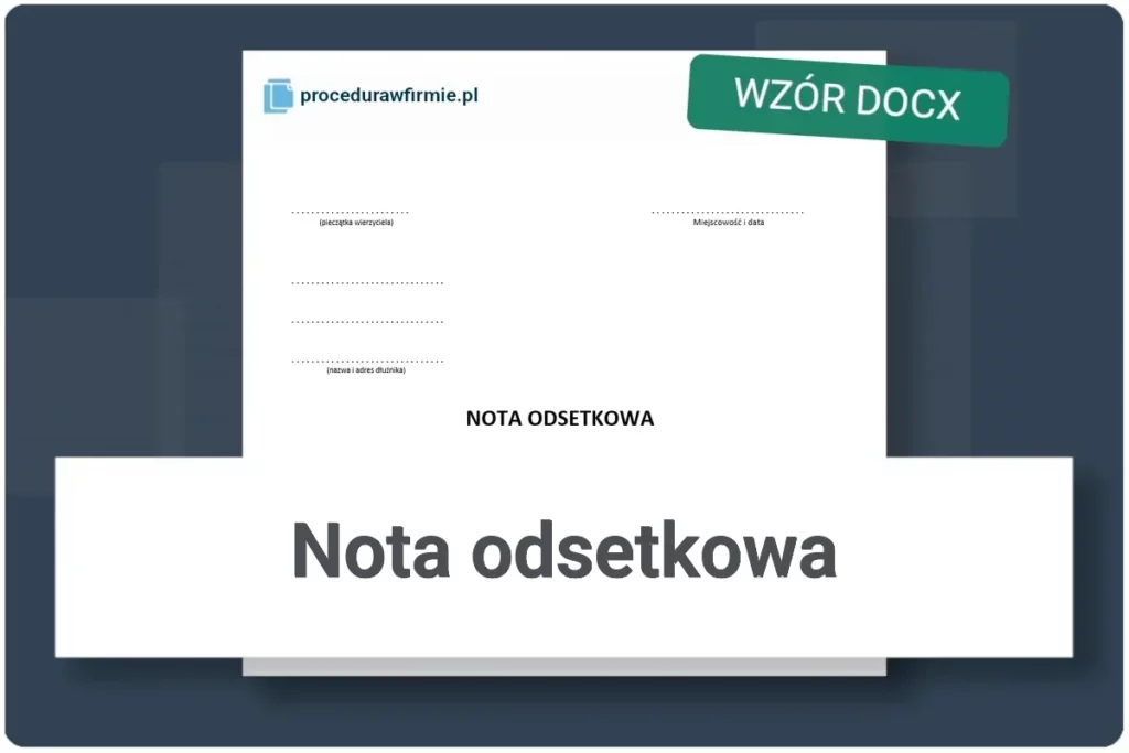 Nota odsetkowa wzor DOCX