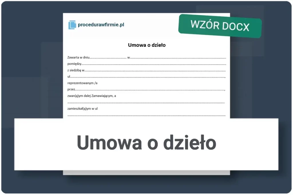 Umowa o dzielo formaty DOCX