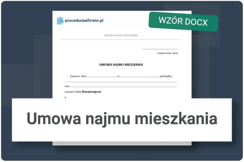 Umowa najmu mieszkania aktualny wzor dokumentu DOCX XLSX