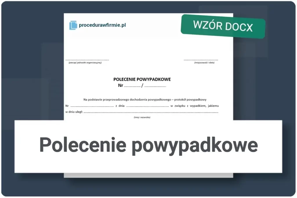 Polecenie powypadkowe wzór