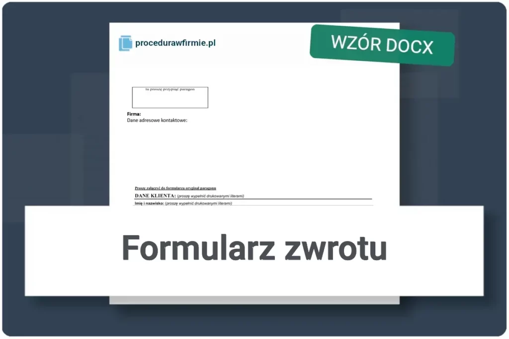 Formularz zwrotu