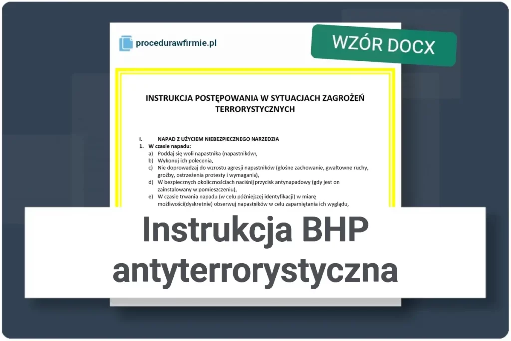 instrukcja bhp antyterrorystyczna wzor docx