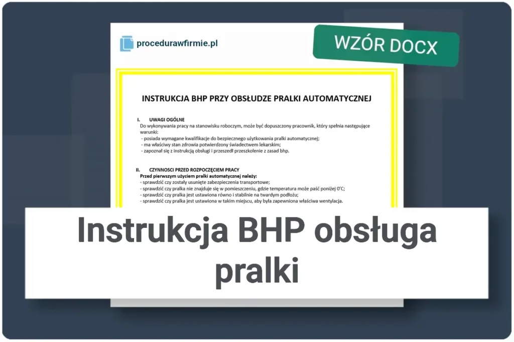 instrukcja bhp obsluga pralki wzor docx