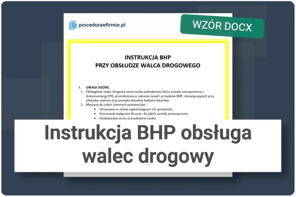 instrukcja bhp walec drogowy wzor docx