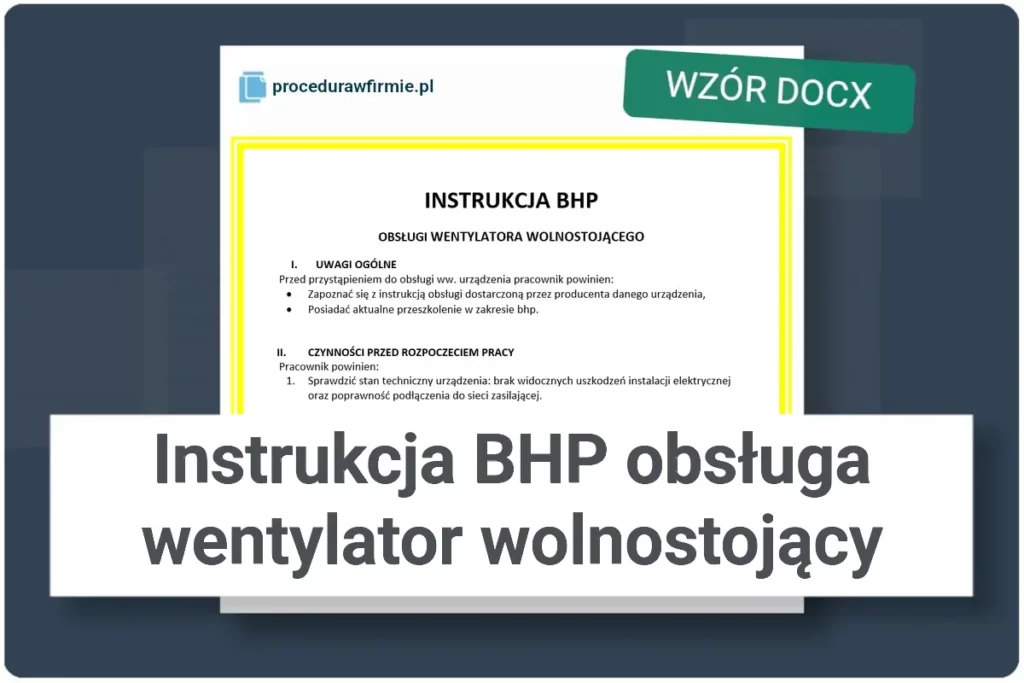 instrukcja bhp obsluga wentylator wzor docx