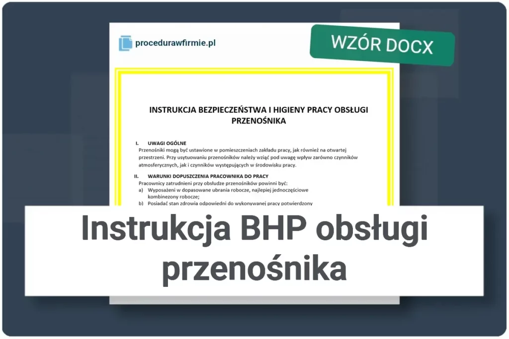 instrukcja bhp obslugi przenosnika wzor docx