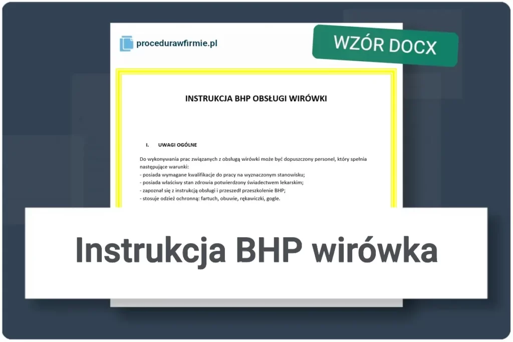 Instrukcja BHP wirówka