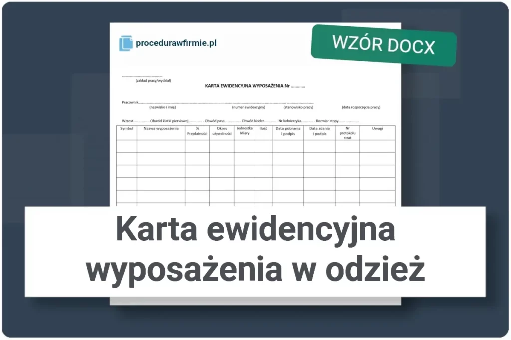 karta ewidencyjna wyposazenia w odziez wzor docx