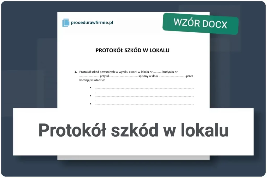 Protokół szkód w lokalu