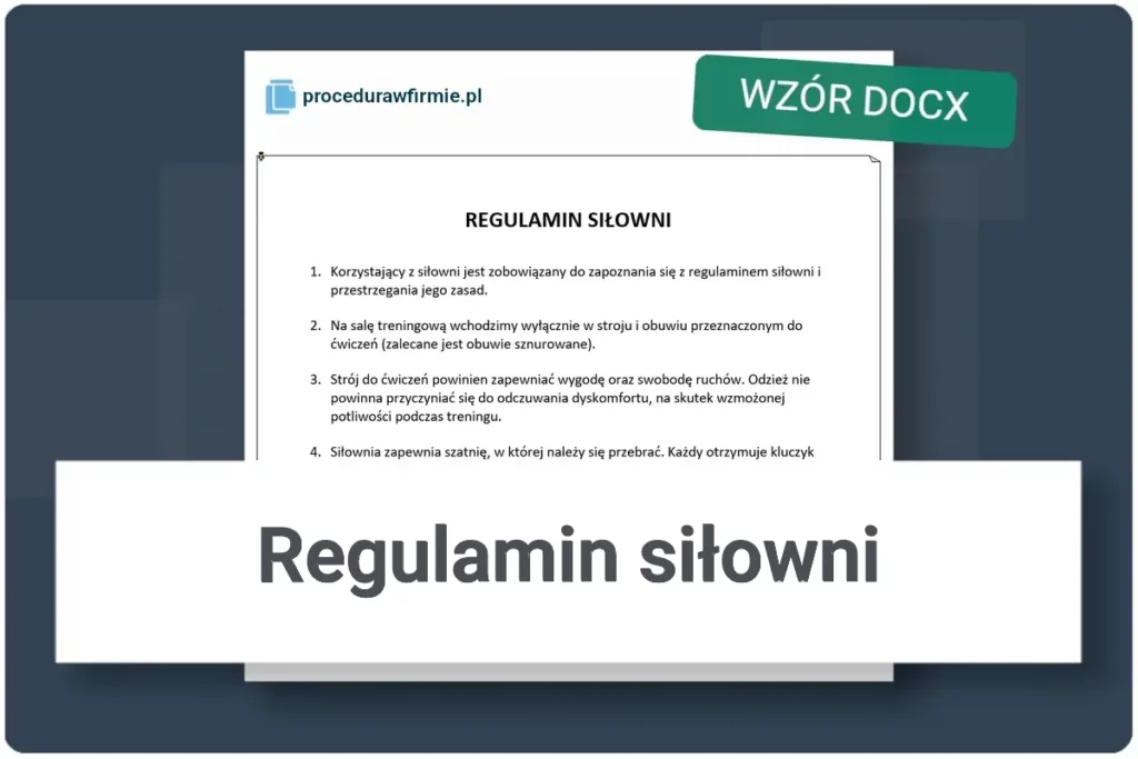 Regulamin siłowni