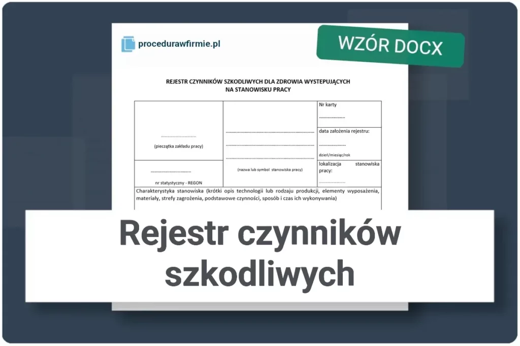 Rejestr czynników szkodliwych