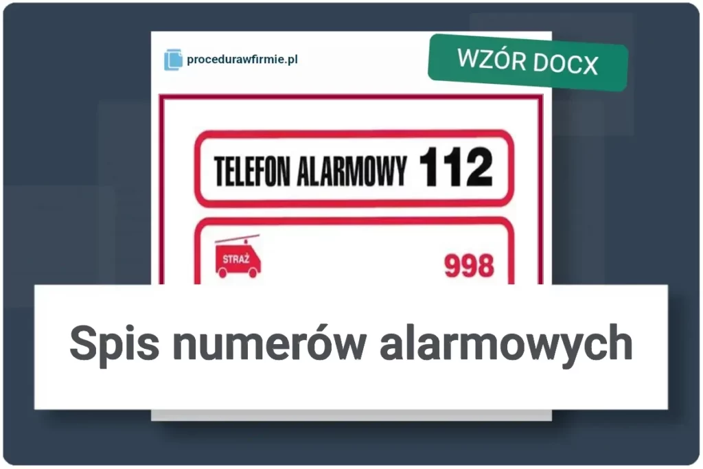 Spis numerów alarmowych