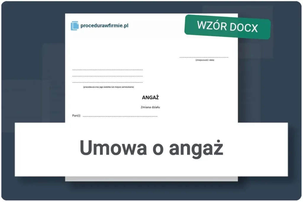 Umowa o angaż