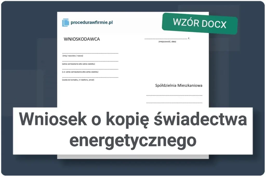 wniosek o kopie swiadectwa energetycznego wzor docx
