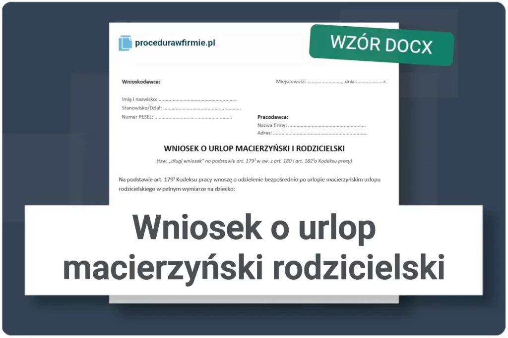 Wniosek o urlop macierzyński rodzicielski
